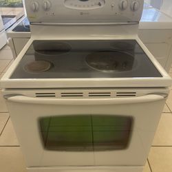 MAYTAG GLASS TOP STOVE WHITE