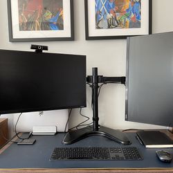 24” Dual Monitor set with monitor stand