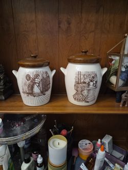 Vintage Retro Ceramic Canister Set (2)