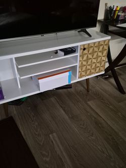 Mid-Century Modern TV Stand with Storage