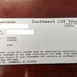 Southwest Luv Voucher