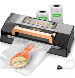 (Brand New in Box)  Powerful Suction Vacuum Sealer Machine,Commercial Fully Automatic Food Vacuum Sealer with Double Heat Seal,Dry & Moist Modes,Built