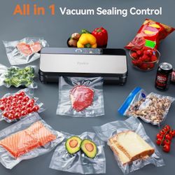 Pyukix Vacuum sealing machine, 8-in-1 80KPA automatic food digital