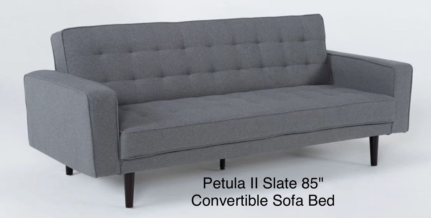 Petula II Slate 85" Convertible Sofa Bed