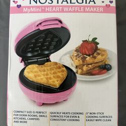 Pink MyMini Heart Waffle Maker