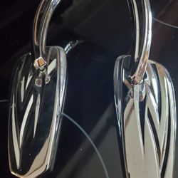 Flaming motorcycle mirrors