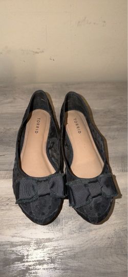 Torrid Black Ballet Flats with Bow Size 9