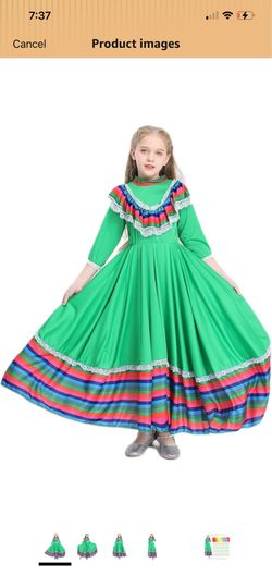 Mexican Dress for Girls Traditional Folklorico