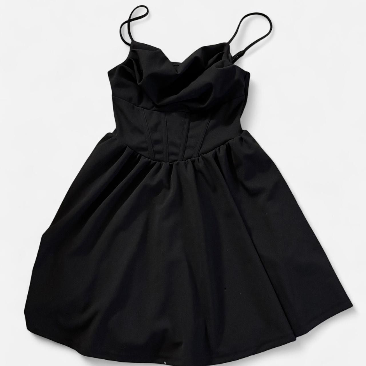 Women’s Corset Type Black Dress With Spaghetti Strap in Size XS
