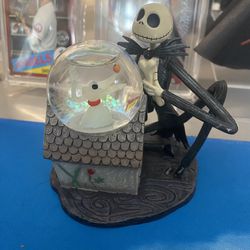 Disney Nightmare Before Christmas Jack & Zero Mini Snow Globe Figurine RARE
