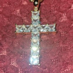 18 K Gold 925 Cross Necklace 