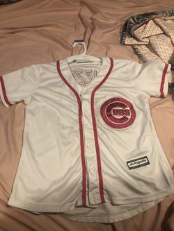 Chicago cubs jersey pink and white womens