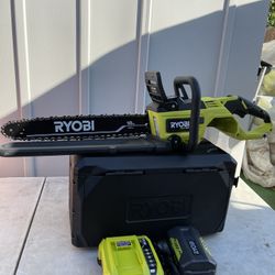 RYOBI 40V HP Brushless 18 in. Cordless Battery Chainsaw with 5.0 Ah Battery and Charger
