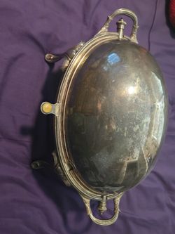 Vintage Silver Small Warming Tray