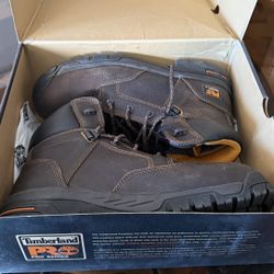 TIMBERLAND PRO BROWN 6" HELIX BOOTS - STEEL TOE