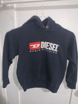 Diesel Navy Logo Hooded Sweatshirt 