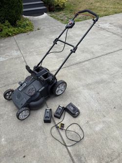 Craftsman 40V Cordless Electric Lawn Mower w/ 2 Batteries – Charger Needs Replaced
