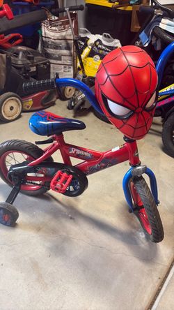Huffy Spider-Man bike with training wheels