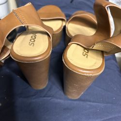 Soda Brand Tan Open Toe Shoes
