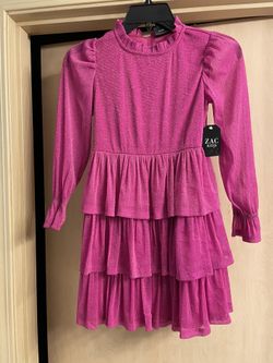 Brand new with tags beautiful girls fuchsia dress size 7/8.