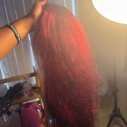 Burgundy Lace Wig (used)