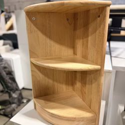OOOK Rubber Wood Corner Cabinet, 2-Tier Toy Organizers and Storage $40