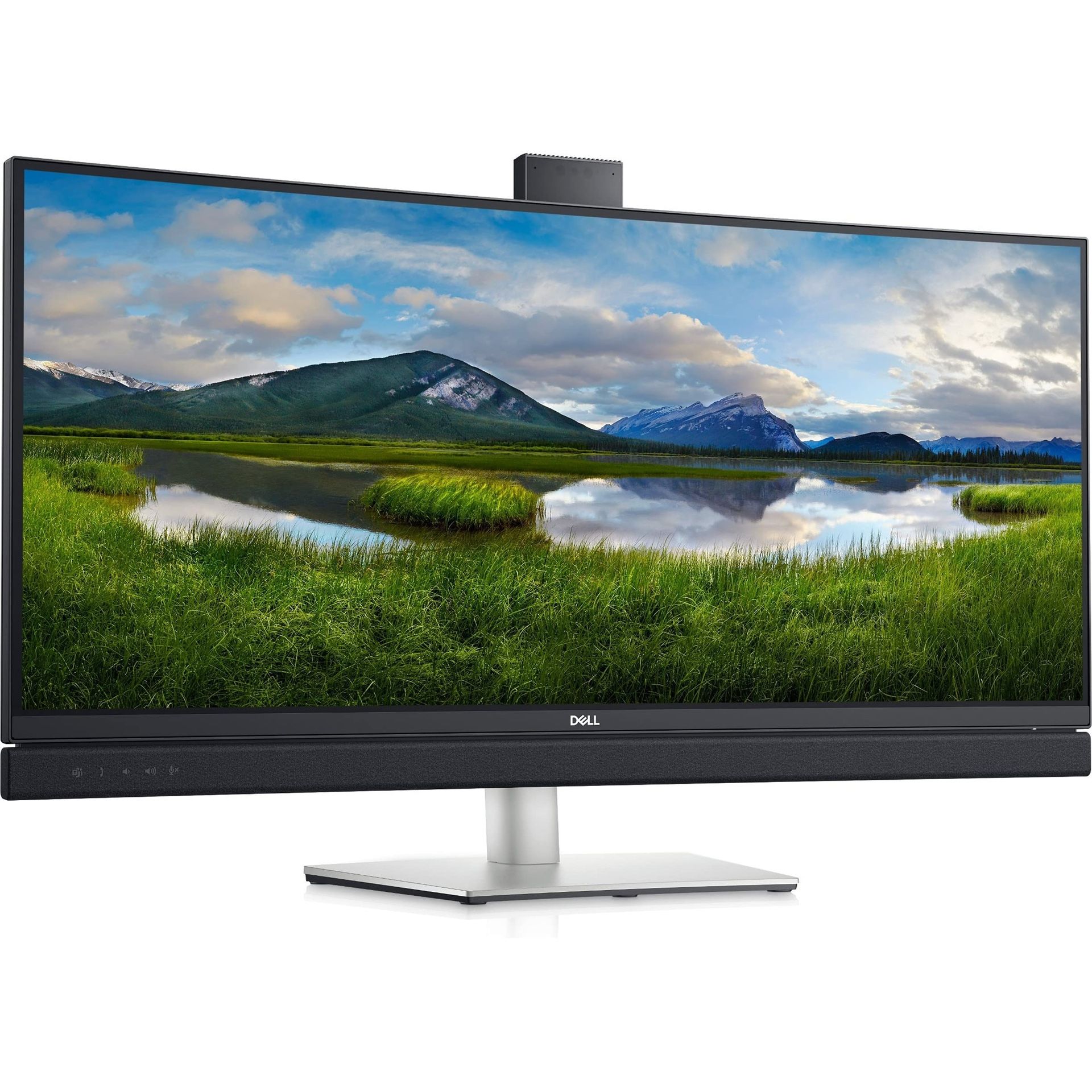 Dell C3422WE: 34-Inch Curved UWQHD Monitor with 5MP Webcam & USB-C Hub (90W PD)