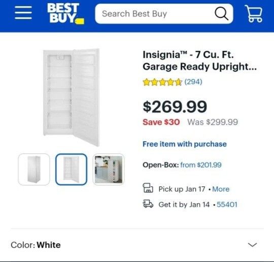 Insignia Upright Freezer