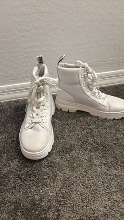 White Dr. Martens boots