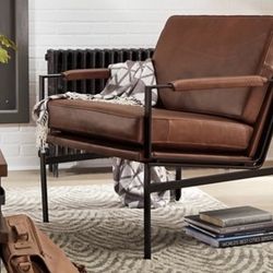 Puckman Leather Accent Chair