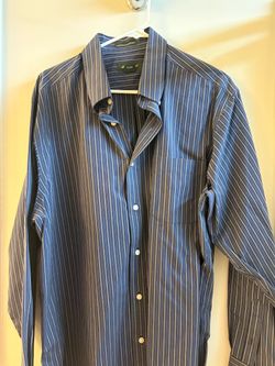 Men's Wrinkle Resistant Striped Dress Shirt