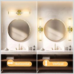 2 Gold Bathroom Sconces