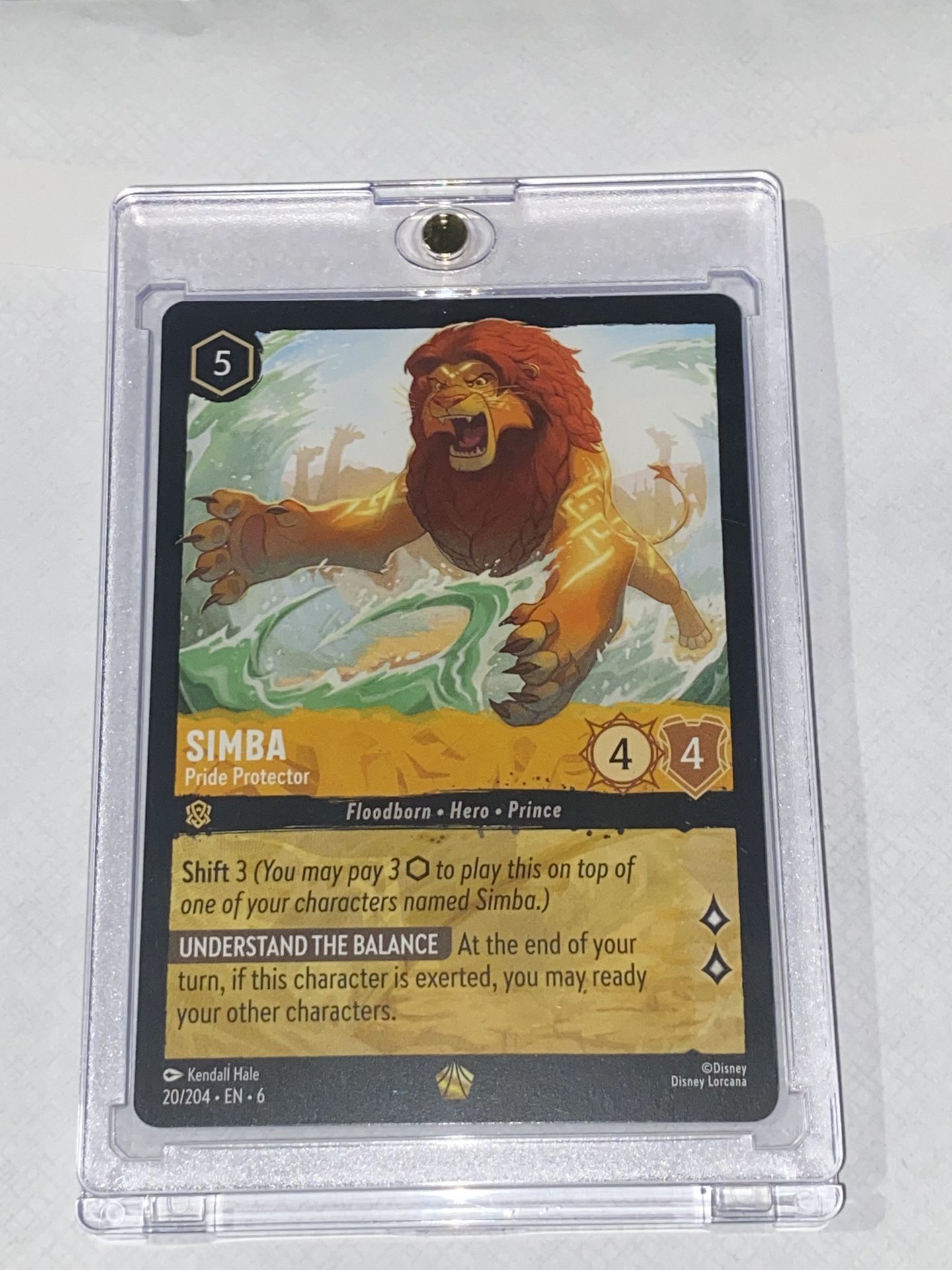 Lorcana Legendary Simba “Pride Protector” No.20/204