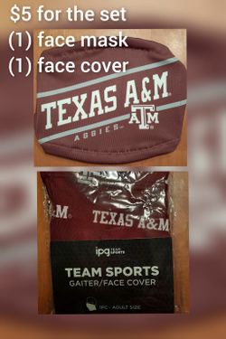 Set of 1 Face Mask and 1 Face Cover - Texas A&M