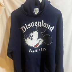 Disneyland Parks Resort Sweatshirt Hoodie Size Large Navy Blue Mickey Mouse Used Good Condition $35 Meet Up In Irving @dfwgoods 