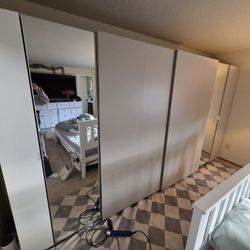 IKEA custom PAX wardrobe (gray beige)