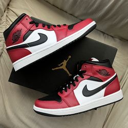 Air Jordan 1 Mid Red Black White New Size 8 8.5 $250 each