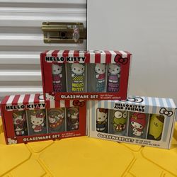 Glass Hello Kitty Cups 