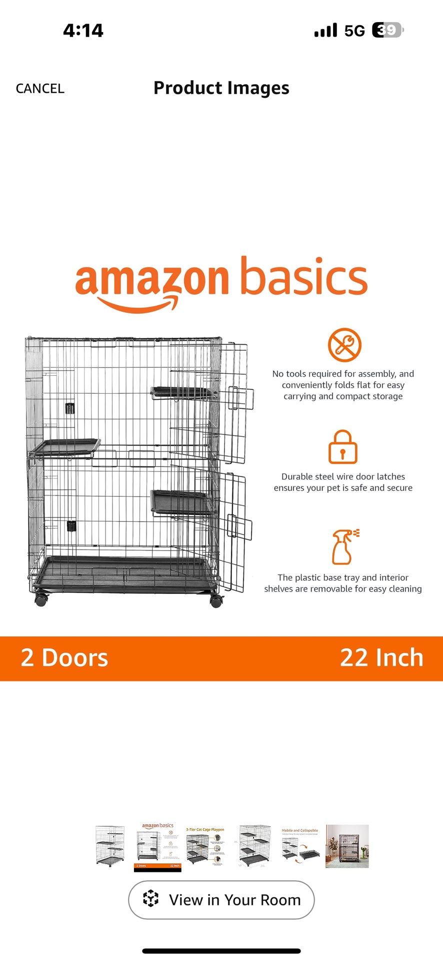 Amazon Basics Amazon Puppy Playpen Amazon Basics Large 3-Tier Cat