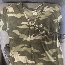 Pink Camo Shirt Small 