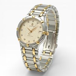 Ladies Concord Saratoga 30mm Octagon Gold Plated / Stainless Steel Watch with Cream Diamond Dial. (Pre-Owned)