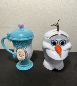 Disney on Ice Frozen Plastic Collectible Chalice Cup Elsa/Anna & Olaf