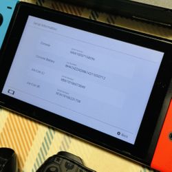 Nintendo Switch V1 Game Console HAC-001 Red/Blue Joy cons Tested Bundle 8096