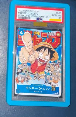 2023 ONE PIECE JP MONKEY D. LUFFY WEEKLY SHONEN JUMP-#6-7 PSA 10 MBA Gold