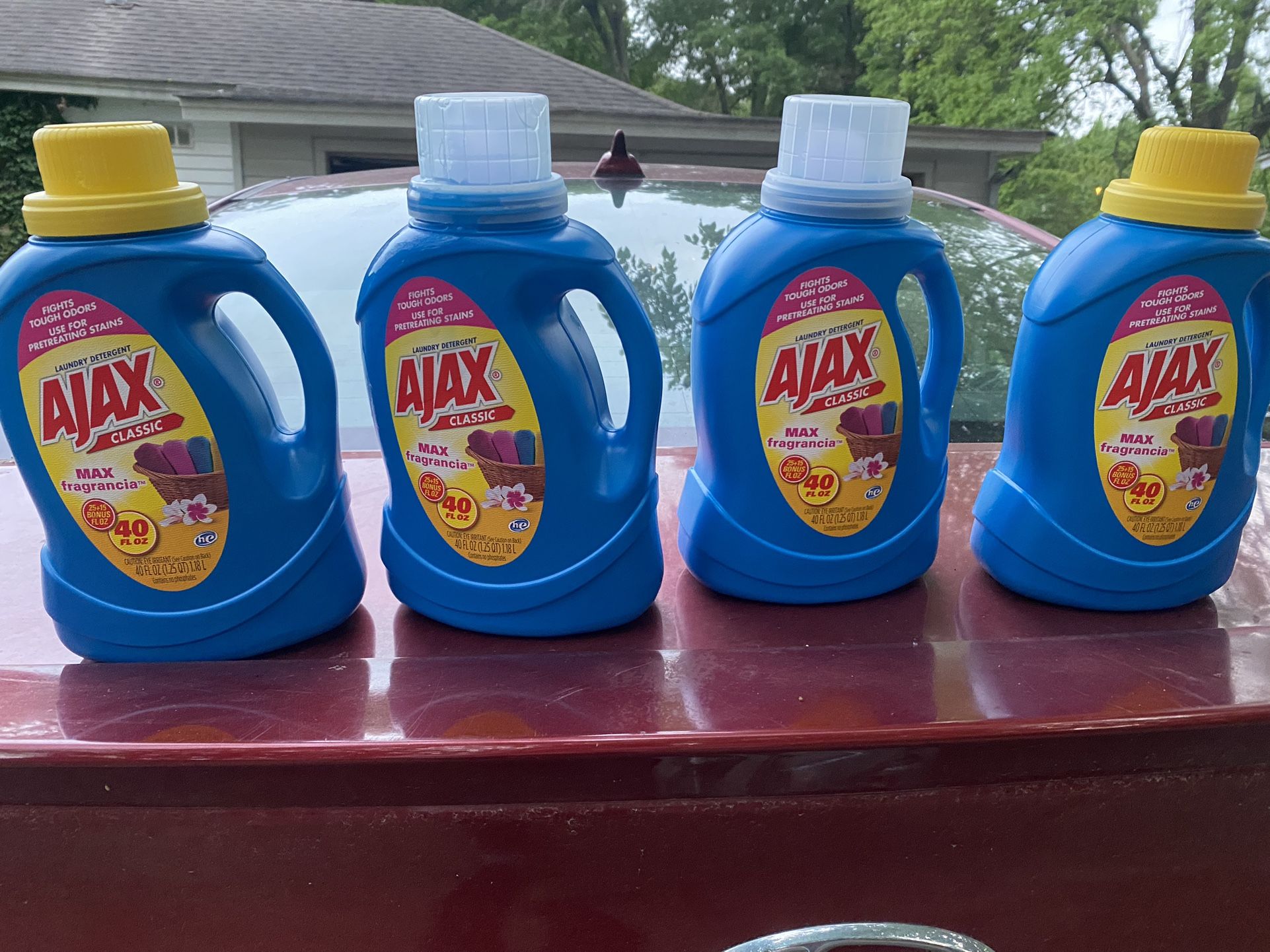 4x Ajax Liquid Max Fragrance Laundry Detergent, Original, 40 fl oz, 25 Loads