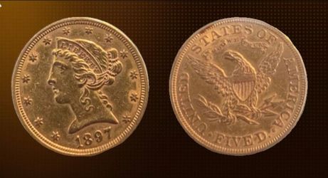 USA Liberty Head Half Eagle 1897 Gold Coin 2 available