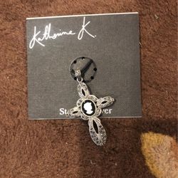 Sterling Silver Cameo Cross Pendant