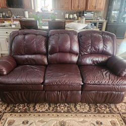 Complete Living Room Set. Sofa, Loveseat And Chair.  All Recline! 