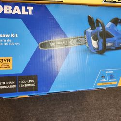 Kobalt Gen4 Battery Powered Chain Saw. Batt Incl