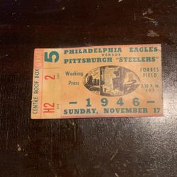 1946 Football Ticket Eagles Vs Steelers 
